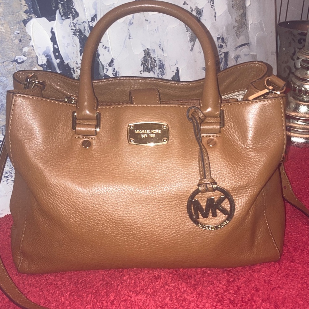 Michael Kors BEDFORD Leather  Satchel  Acorn color